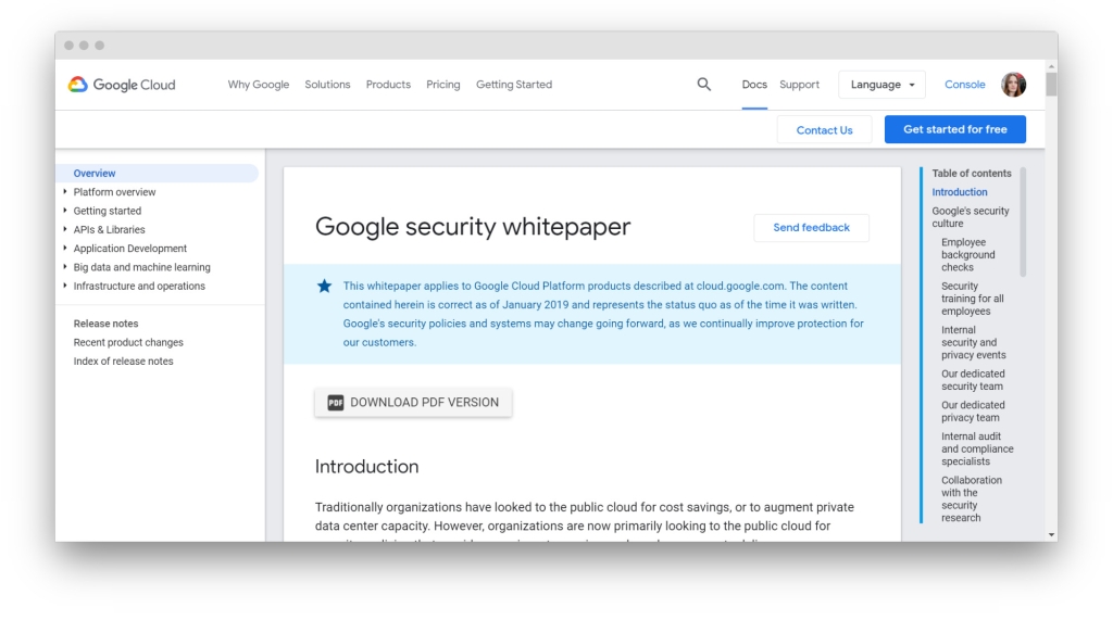 White Paper от Google Cloud Platform
