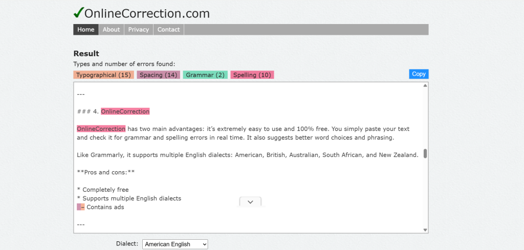 OnlineCorrection 