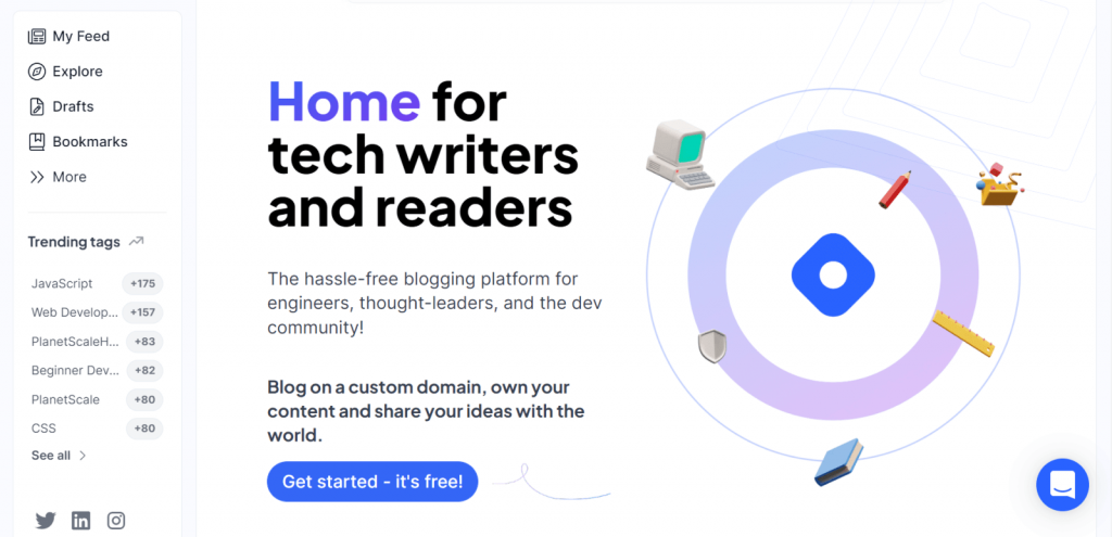 Hashnode. Где разместить статью на зарубежном сайте