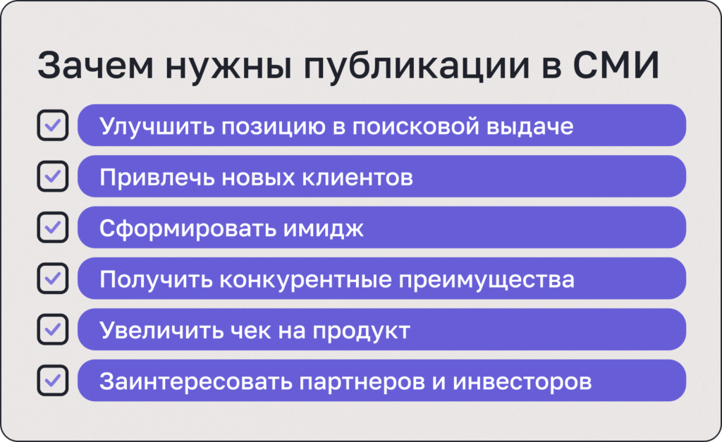 зачем нужны публикации в сми