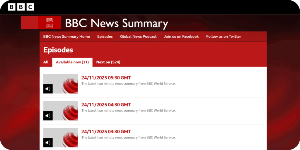 Короткие аудионовости - пример bite-size 